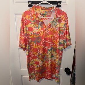 NWOT Chubbies Men's Floral Polo Shirt - Multicolor
